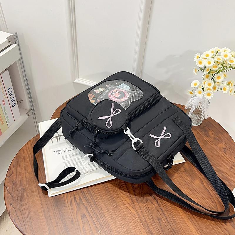 

Transparent wind messenger bag women s large-capacity shoulder bag cute junior high school tote bag tide