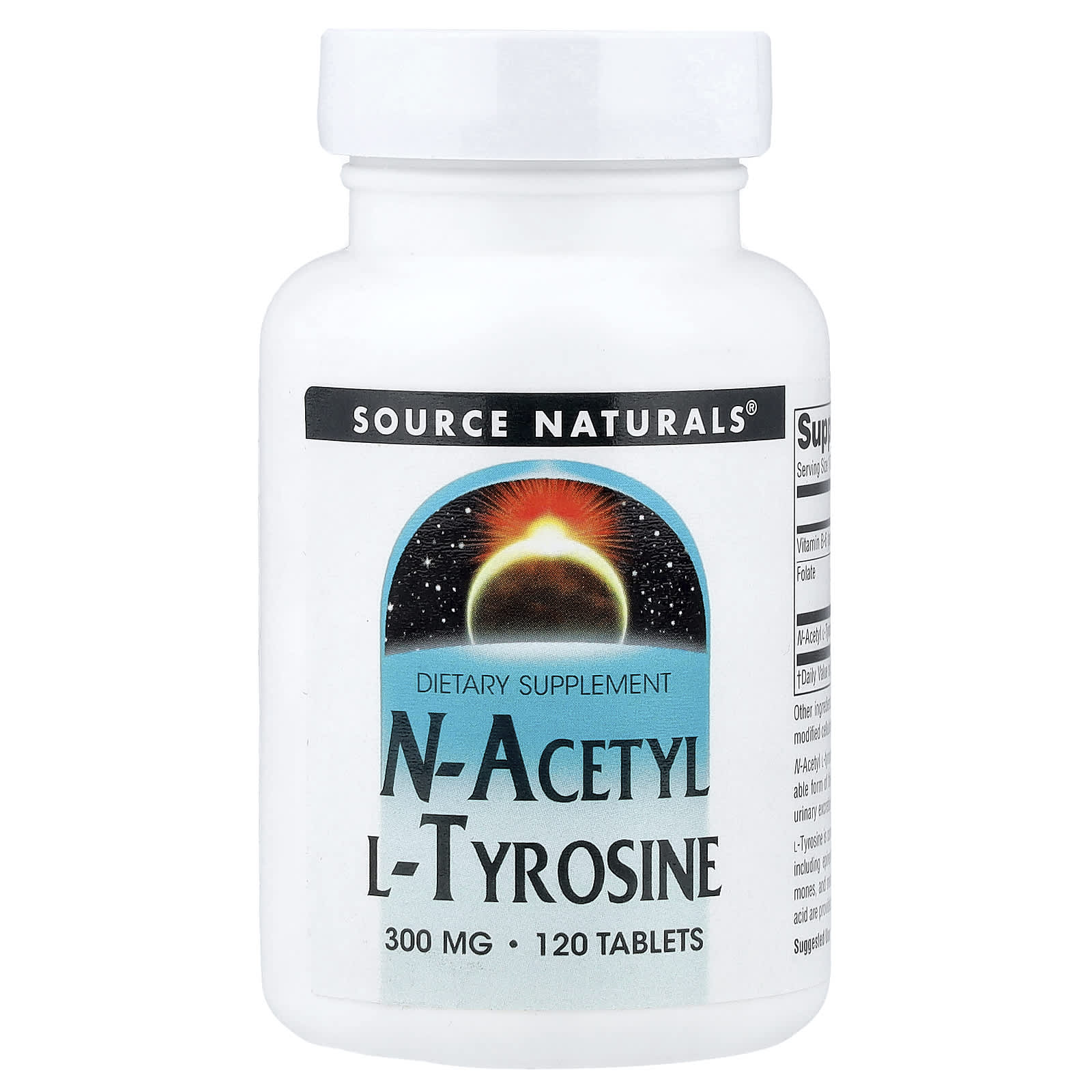 

N-Acetyl L-Tyrosine, 300Mg, 120 Tablets
