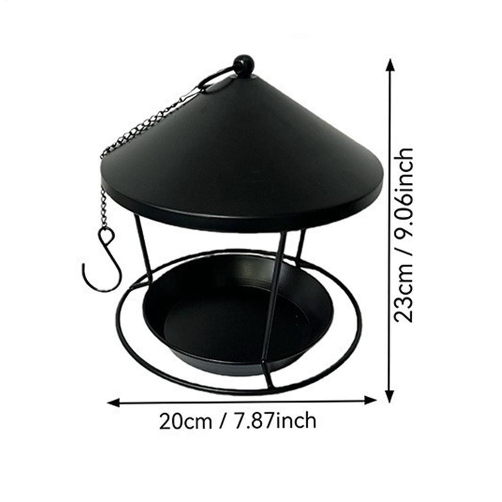 Wild Bird Feeders Hangable Metal Hummingbird Food Feeder Hangable Bird Food Bowl For Outdoor Garden Backyard Apartment Balcony