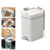 Silent Double-Open Trash Can with Foot Pedal for Kitchen and Bathroom