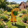 Eisen Gartenskulptur Landschaftskunst Blumentopf Zeichentrickfigur Junge Mädchen Statue Wahrzeichen