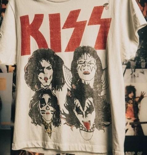 

Ремейк KISS IN CONCERT тур короткий рукав белый цвет классическая футболка S-5XL Унисекс футболка M