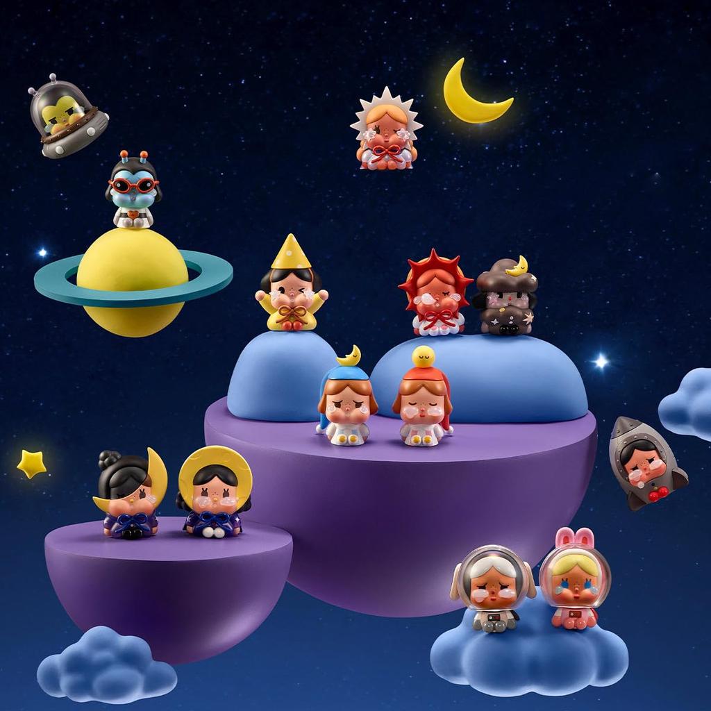 [Oficjalny Sklep POP MART] CRYBABY CRYING TO THE MOON Seria SITTING [1 Sztuka] Crybaby Pop Mart Figurka Zabawka z Niespodzianką Gacha Gacha Model Plastikowy Prezent