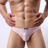 Low-Rise Breathable Lace Thong with U-Bulge Pouch for Men