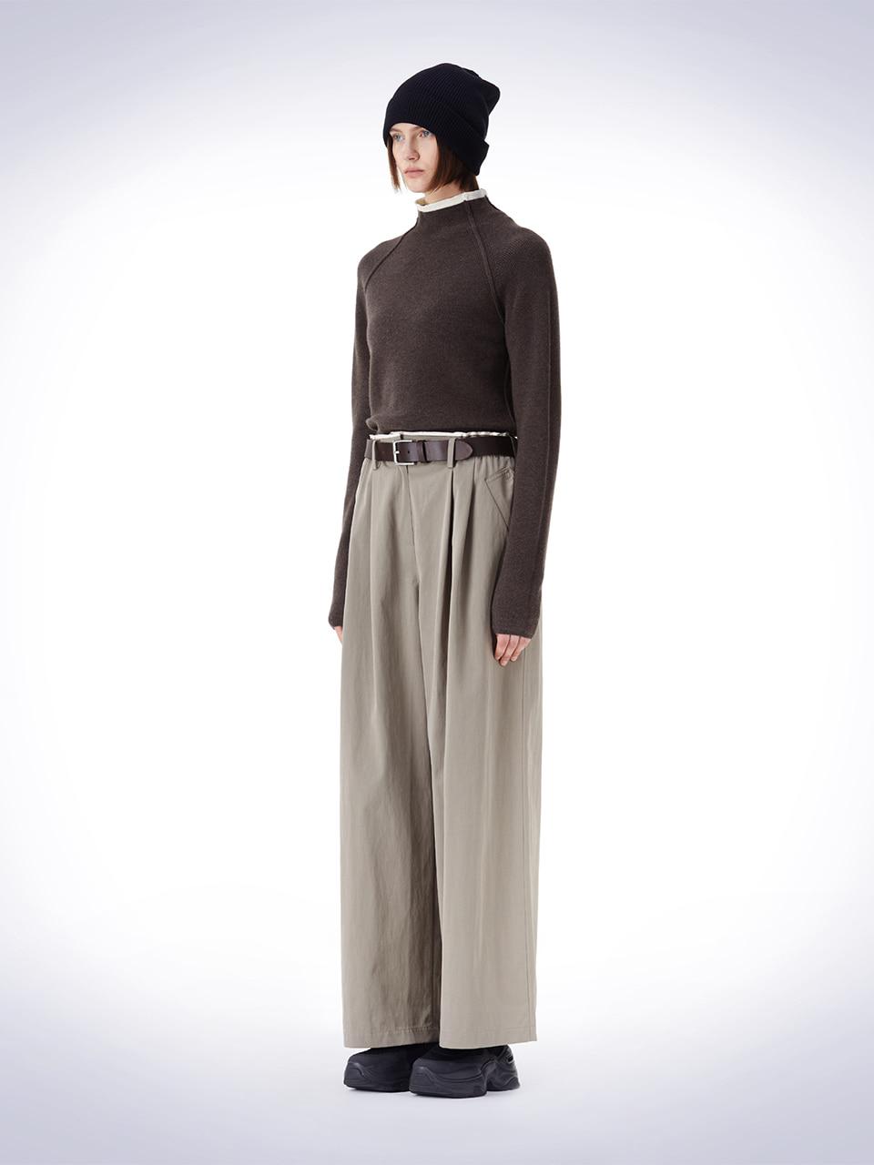 House 072C Raglam Arrange Turtle Knit Brown F
