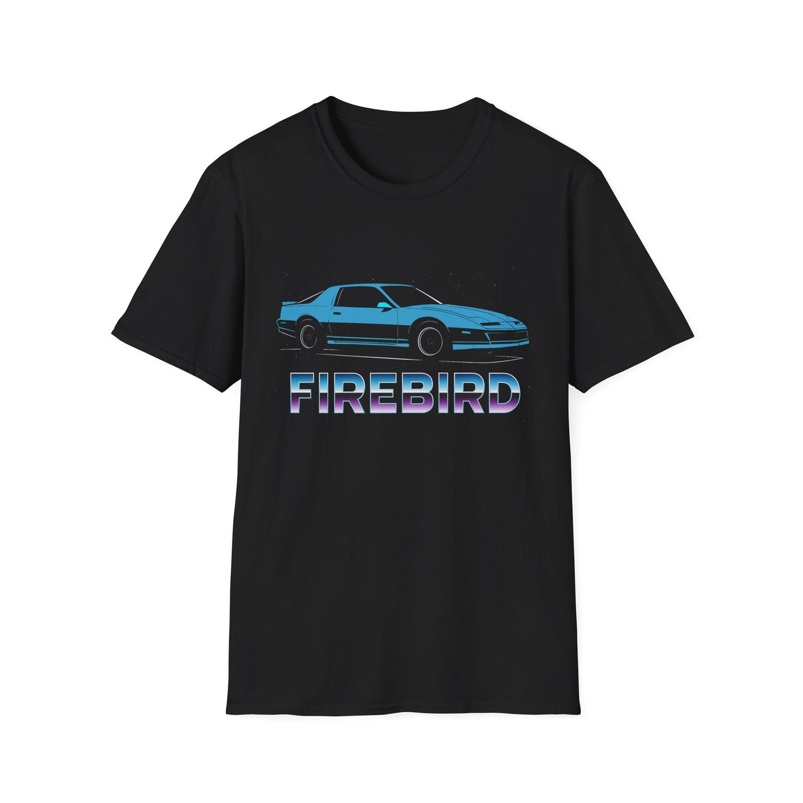 3rd Gen Firebird T-Shirt Retro 80s Style Muscle Car Tee Vaporwave Blue XXXL