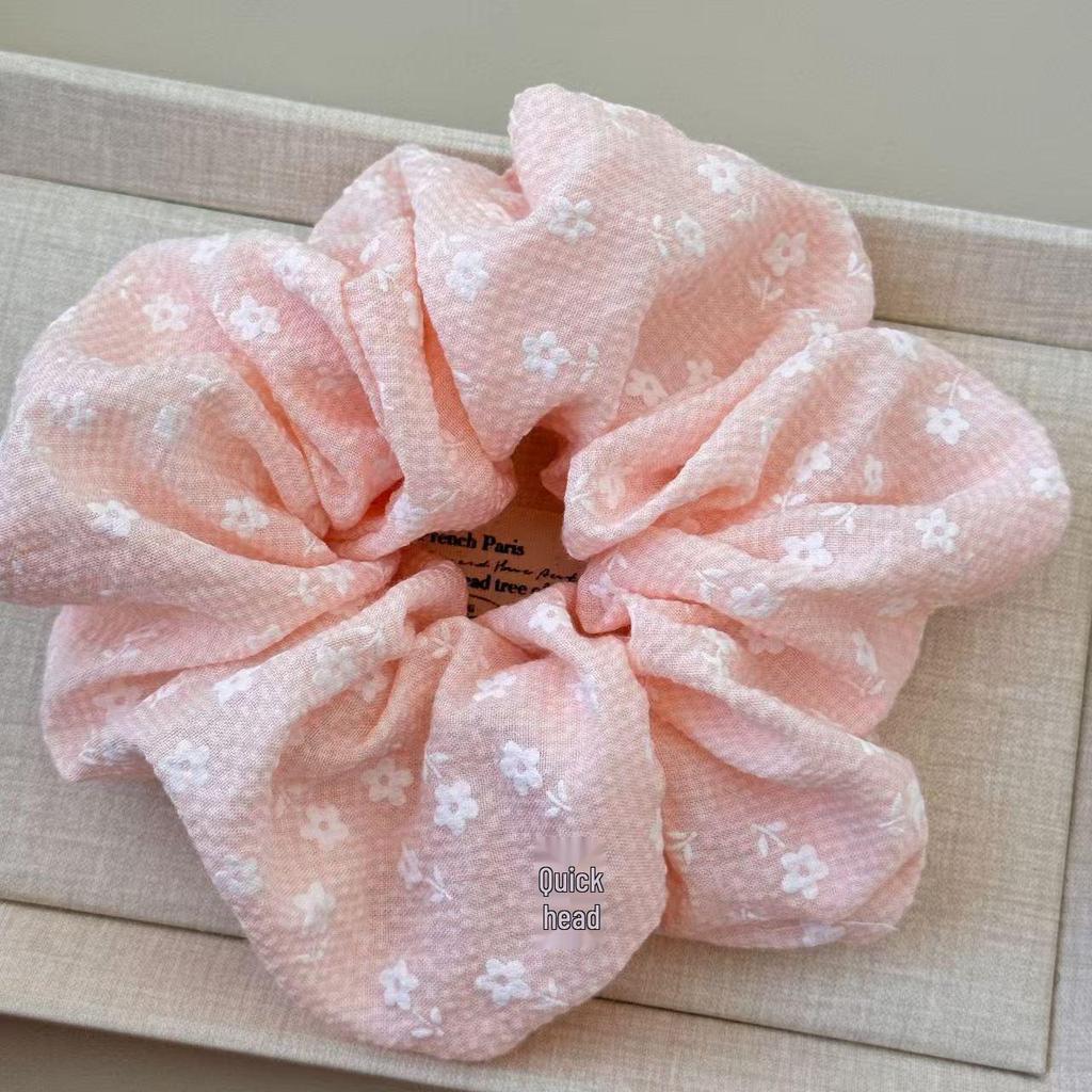 Korean Premium Lace Scrunchie: Women's High-End, Durable, Elastic Hair Accessory