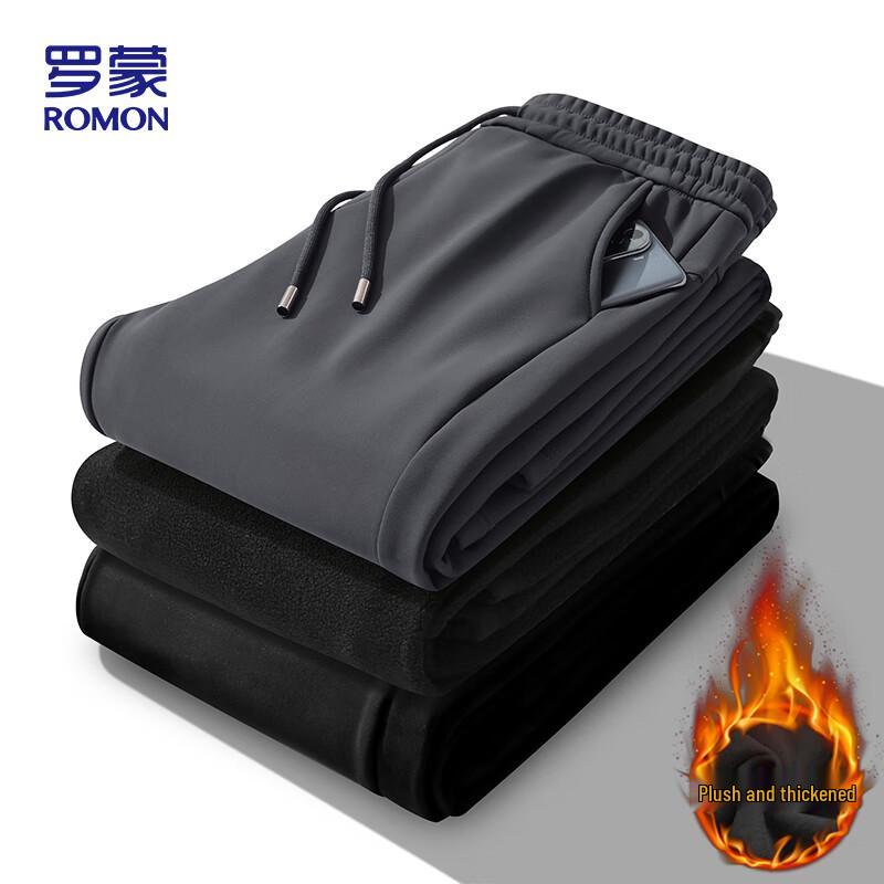 

Romon Men s Fleece-Lined Casual Pants 6XL