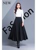 2025 A-line High Waist Midi Skirt, Slimming Plus Size, Versatile Korean Style, Women's Dance Skirt for All Seasons