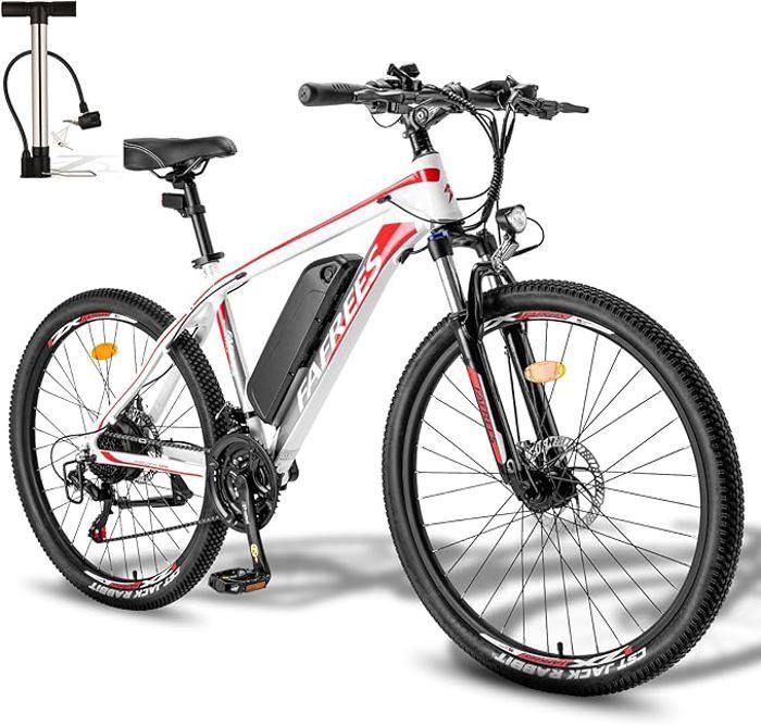 Fafrees E-Bike26 Inch 26 Hailong One Electric Mountain Bike Shimano 21 Speeds white