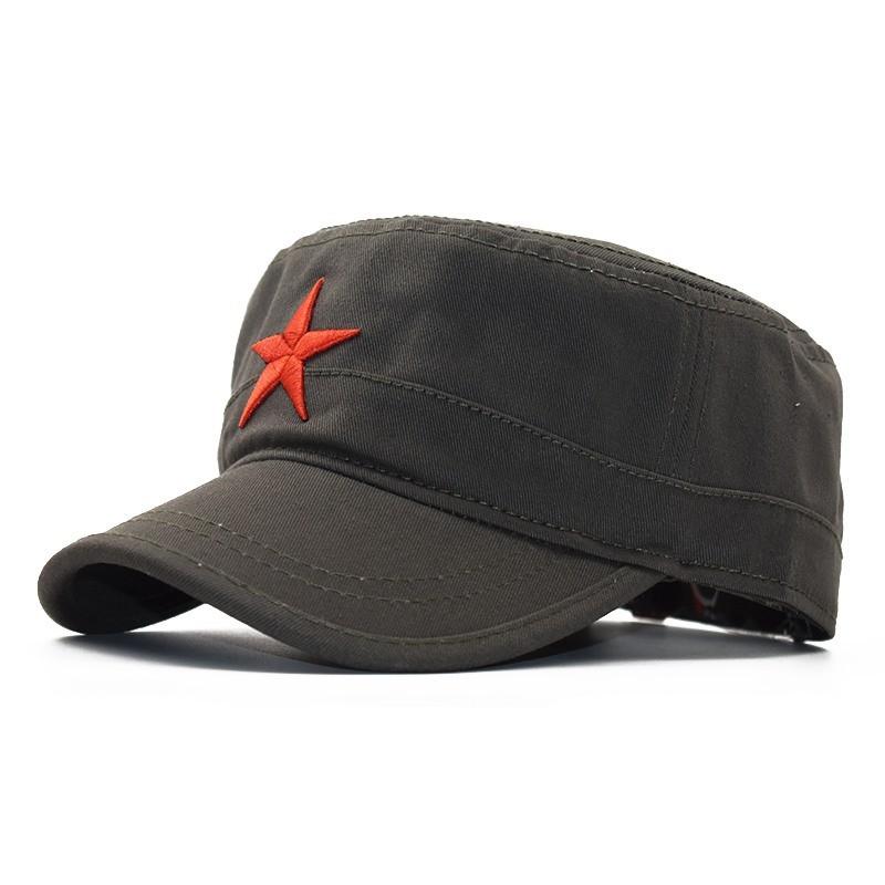 Five Red Pointed Star Hat Cotton Baseball Cap For Travel Days Casual