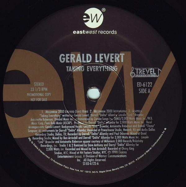

12inch Record GERALD LEVERT - Taking Everything ED6122 Eastwest Record 1998 US Dance & Electronica Used