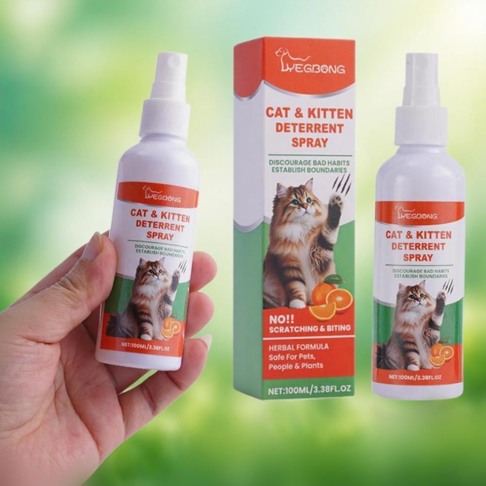 100ml Katzenspray zur Abwehr natürliche Botanicals sanfte Inhaltsstoffe Hält Haustiere davon ab, Fellwunden zu lecken und zu kauen Kratzschutz