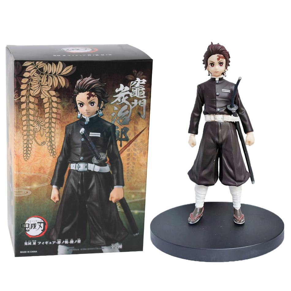 Anime 16CM Demon Slayer Kimetsu No Yaiba Figure Kamado Tanjirou Action Figure Agatsuma Zenitsu Nezuko Warrior PVC Model Toys