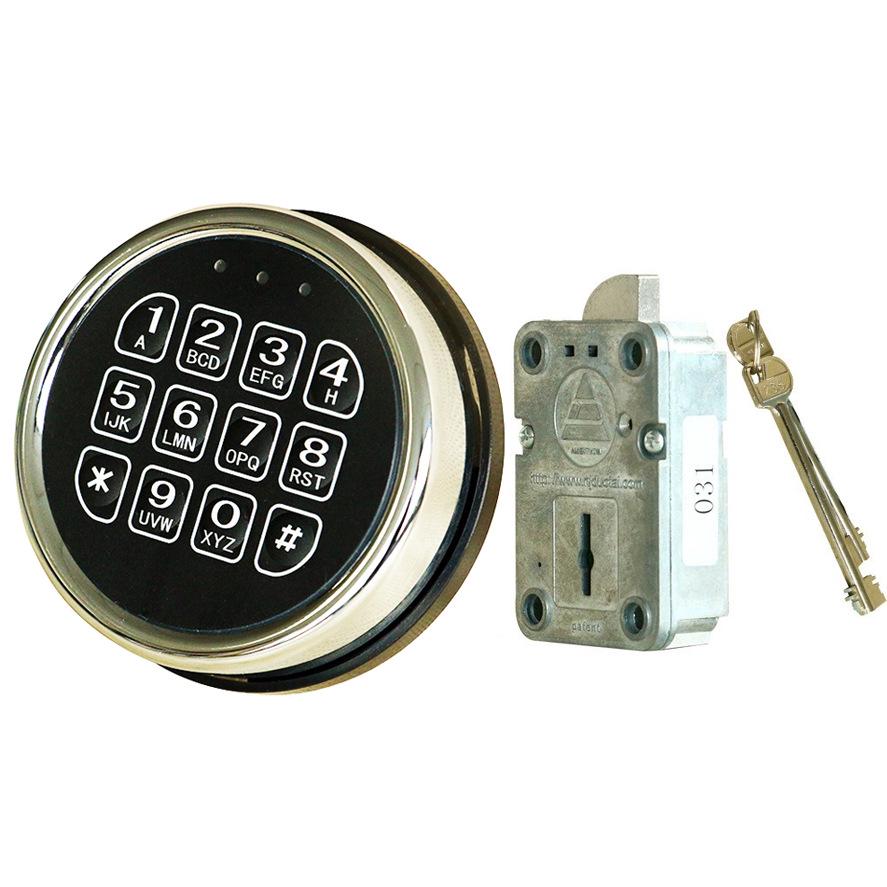 Chrome-Plated Electronic Panel Safe Cabinet with Solenoid Gun Lock