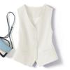 Suit Vest Small Vest Slim Women's Waistcoat Blue Short Vesten