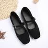 Mode Übergröße 35-43 Schuhe für Damen Herbst Frühling Mode Ballerinas Schwarze Schuhe Bequem Weich Eckige Zehenpartie Zapatos De Mujer Sneaker