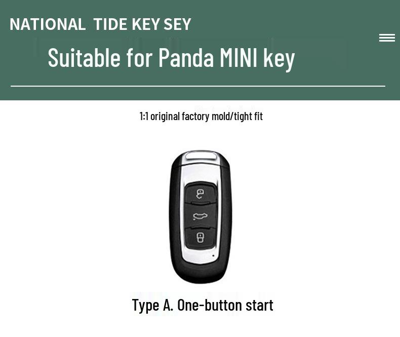 Luxurious Suede Key Case for Geely Panda Mini - Unisex Full Coverage Shell