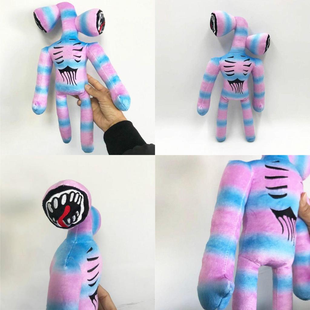 Adorabile Sirena Testa Arcobaleno Cartone Animato Peluche 37cm Bambola Morbida Horror Accogliente Per Bambini