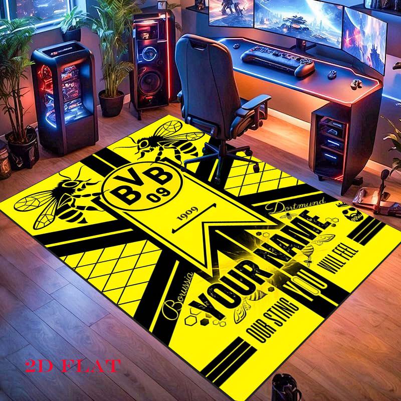 Custom Bvb Carpet Rug for Living Room Bedroom Home Sofa Decoration,Kids play Nonslip Floor Mat