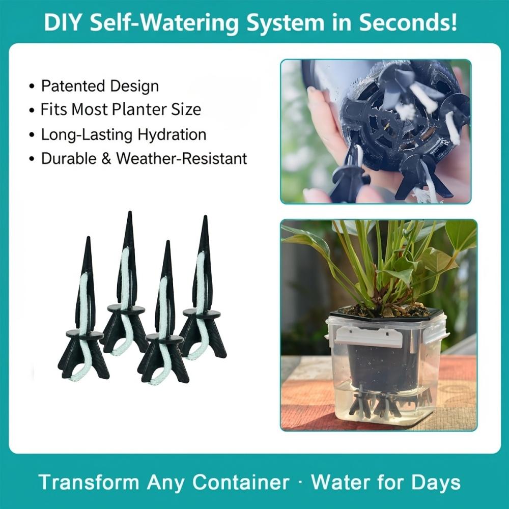 6 Stück Pflanzenwasserabsorber-Set Selbstabsorbierende Wasserspeicherung Automatisches Bewässerungswerkzeug Für Langzeit-Blumenpflege Garten Zubehör