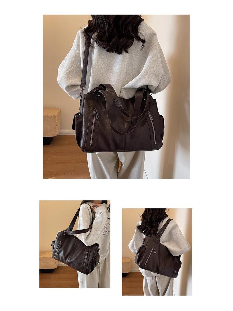 Damen PU-Leder Große Kapazität Umhängetasche Tote Handtasche für Arbeit und Pendeln