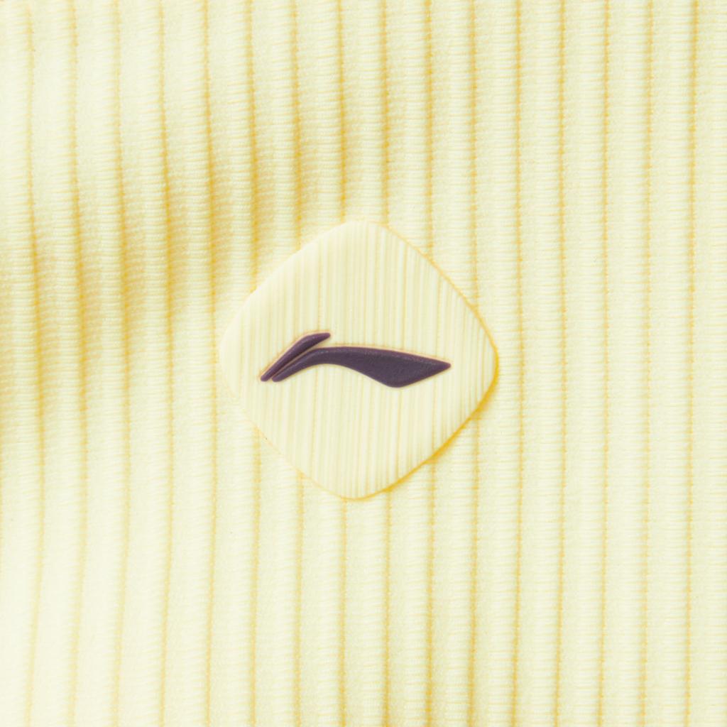 Li-Ning Fitness Series Casual Simple Solid Color Breathable Sports Bra Women Underwear Light-Goose-Yellow AUBV016-1