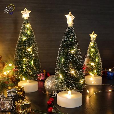 Mini Pom de Crăciun LED Lumânări Electronice Pomi de Crăciun Decorare Casă Petrecere Cadouri de Anul Nou pentru Copii Ornament de Crăciun