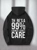 New Trendy Letter Pattern Design, Kangaroo Pocket Fashion Pattern, Front And Back Print Men'S Comf