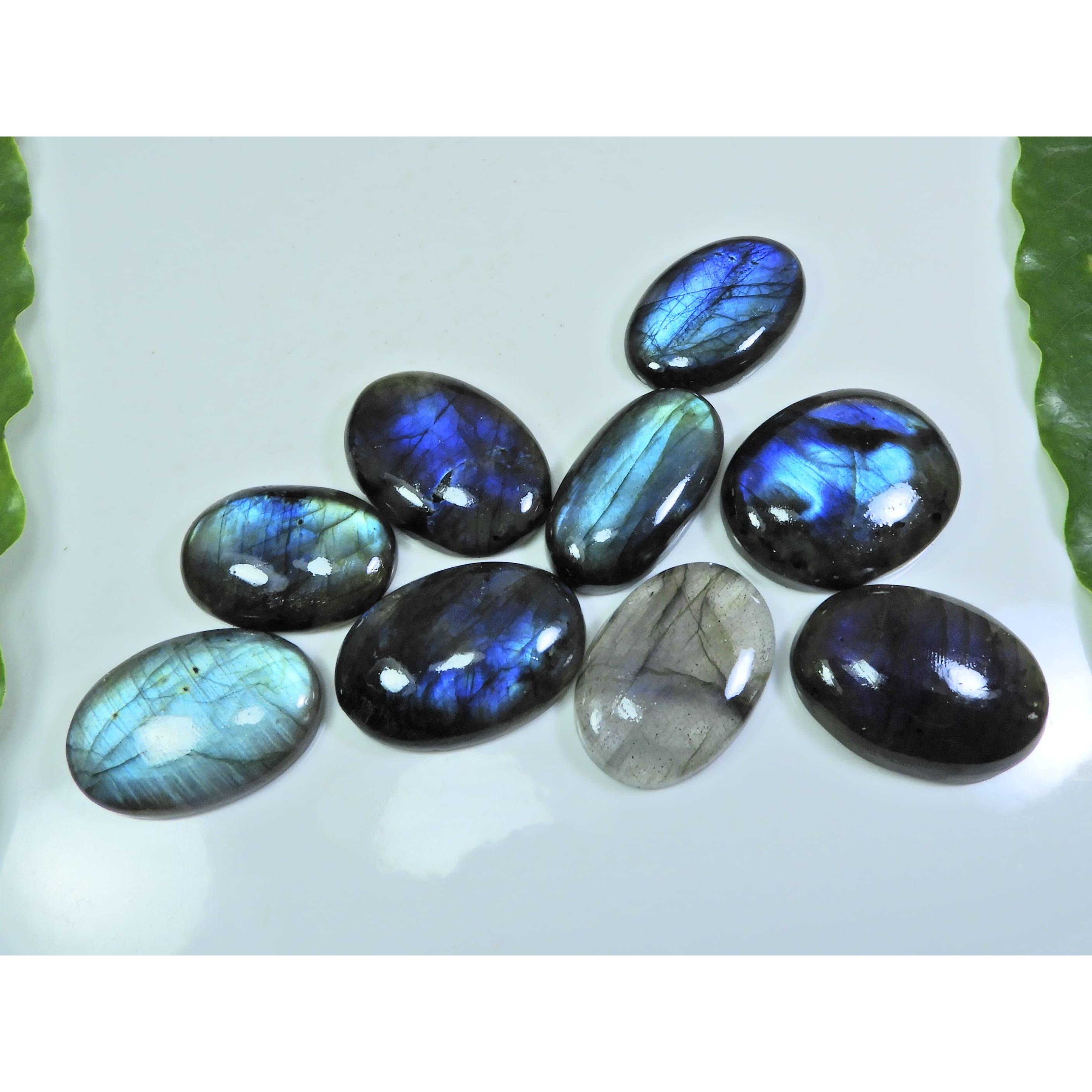 

20X29-26X34MM Natural Blue Labradorite Oval Cabochon Loose Gemstone 9Pcs Lot LL-986