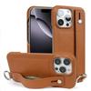 Premium Genuine Leather Case For For Iphone 16 Pro Max Phone Cases 15Pro 14 13 12 11 Wristband Strap Bracket Back Card Holder Cover