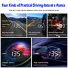 M8 Car HUD Head Up Display OBD2 Overspeed Warning Auto Electronic Water Temperature LED Digital Projector Windshield