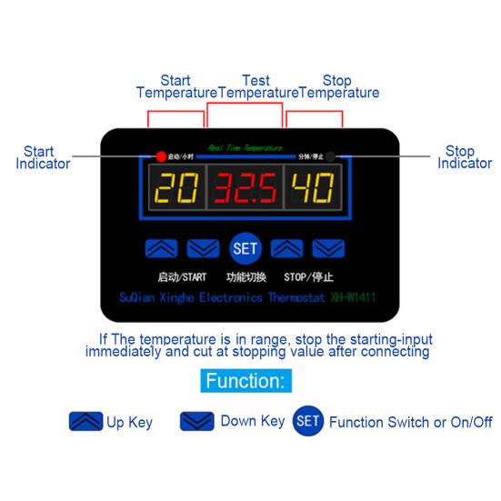 Thermostat Durable High-accuracy Energy Star Temperature Rectangle Shape Controller for Refrigerators