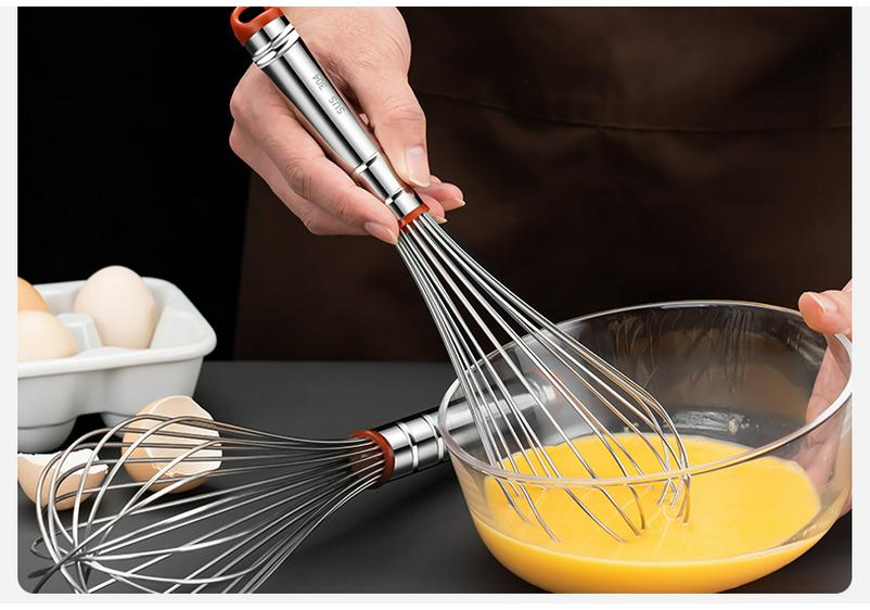 304 Stainless Steel Handheld Egg Beater: Commercial Whisk for Baking & Mixing