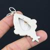 Gift For Women Pendant Flower 925 Sterling Silver Natural Scolecite Gemstone