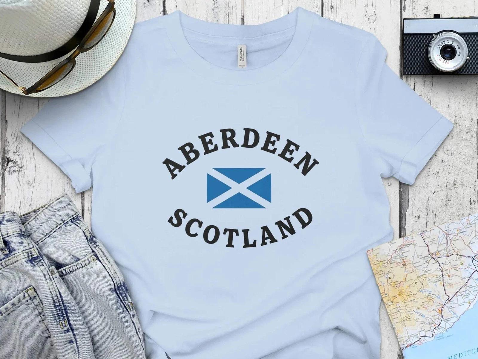 Aberdeen Scotland Flag Graphic T-Shirt 4XL