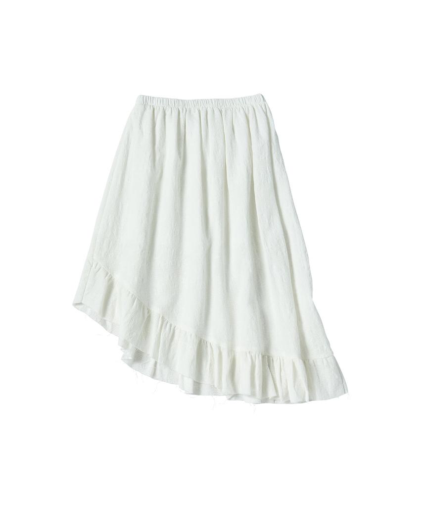 Comoni Nose W Jacquard Frill Skirt [Ivory]