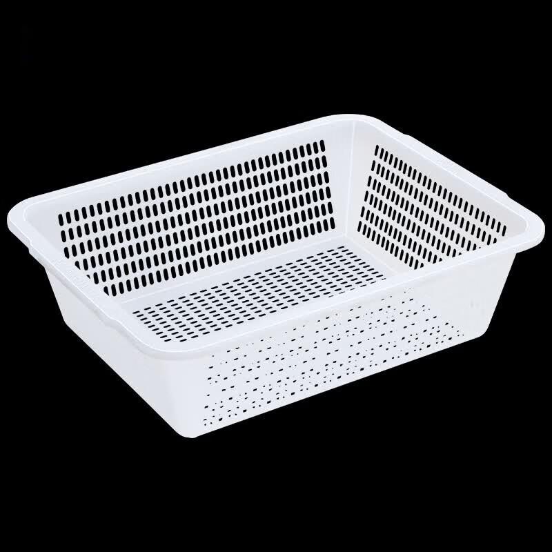 COKRSUPE Thickened White Plastic Vegetable Basket