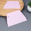 20Pcs Cake Dough Scraper Plastic Flexible Kitchen Baking Bread Making Cream Cut Shaving Pastry Plate Tool Home Use Pink