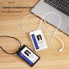 Japanese & Korean Style Retractable ID Card Holder with Silicone Lanyard