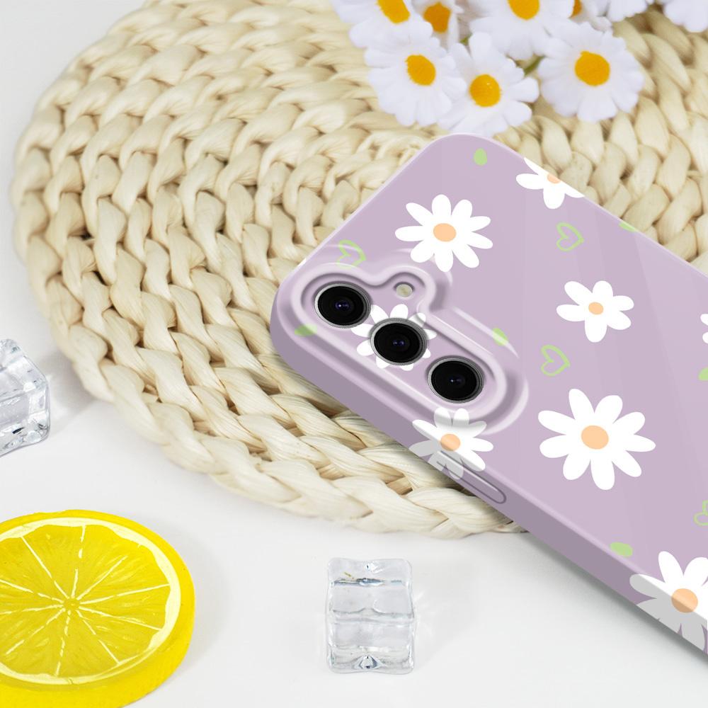 Tender Daisy Phone Case For Samsung Galaxy S25 S24 S23 S22 S21 S20 Plus Ultra FE 5G Film Hard Cover