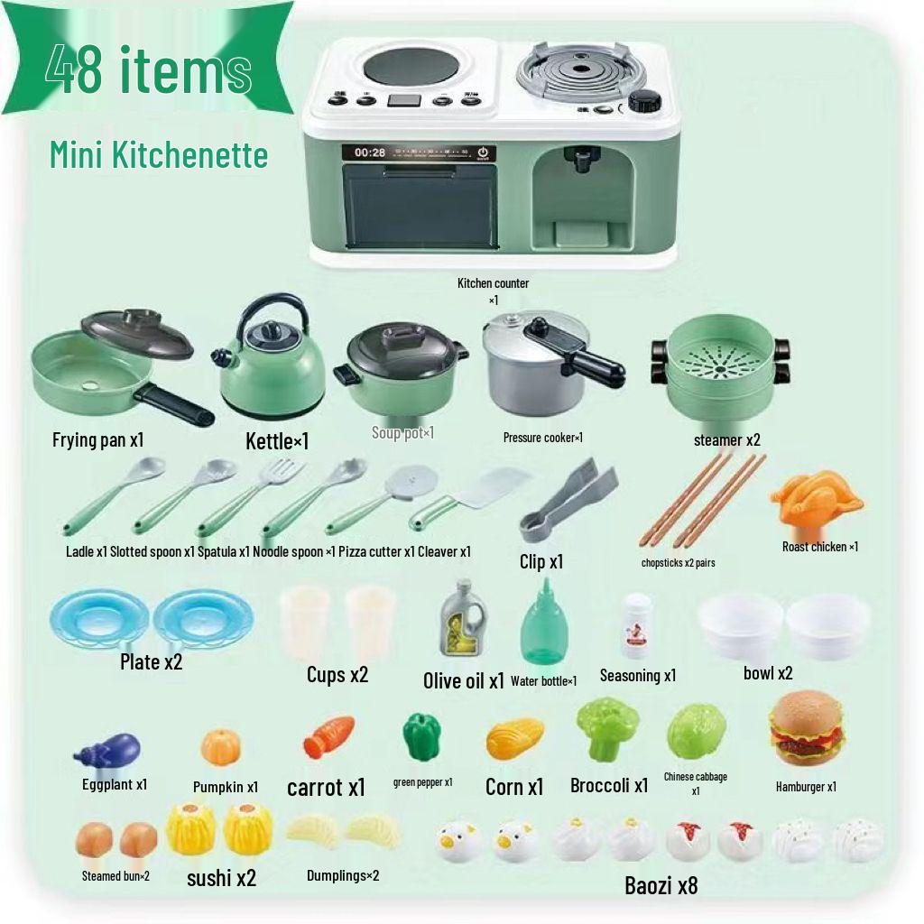 

Детский игровой набор «Кухня»: Многофункциональная микроволновая печь и игрушка для готовки для мальчиков и девочек 25-piece Set with Induction Cooker