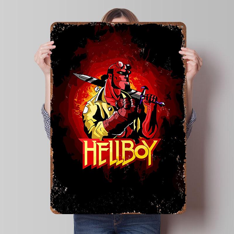 

Hellboy Poster Customized Wall Art Vintage Metal Signs Retro Tin Plaque for Man Cave Coffee Bar Accessories Room Decor Men Home 20x30cm（7.8x11.8inch）