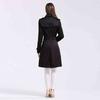 Womens Winter Lapel Double-Breasted SlimLong Trench Coat Overcoat
