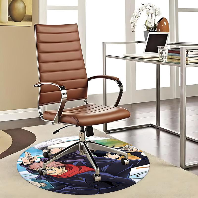 

1pc Anime Cartoon Design Round Carpet for Office Chair Mat, NonSlip Rug Suitable for Home Decor, Living Room, Bedroom, Game Room 80cm