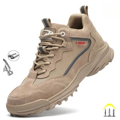 Safety Shoes Men Anti-smash Breathable Work Boots Steel Toe Cap Puncture-Proof Male Footwear