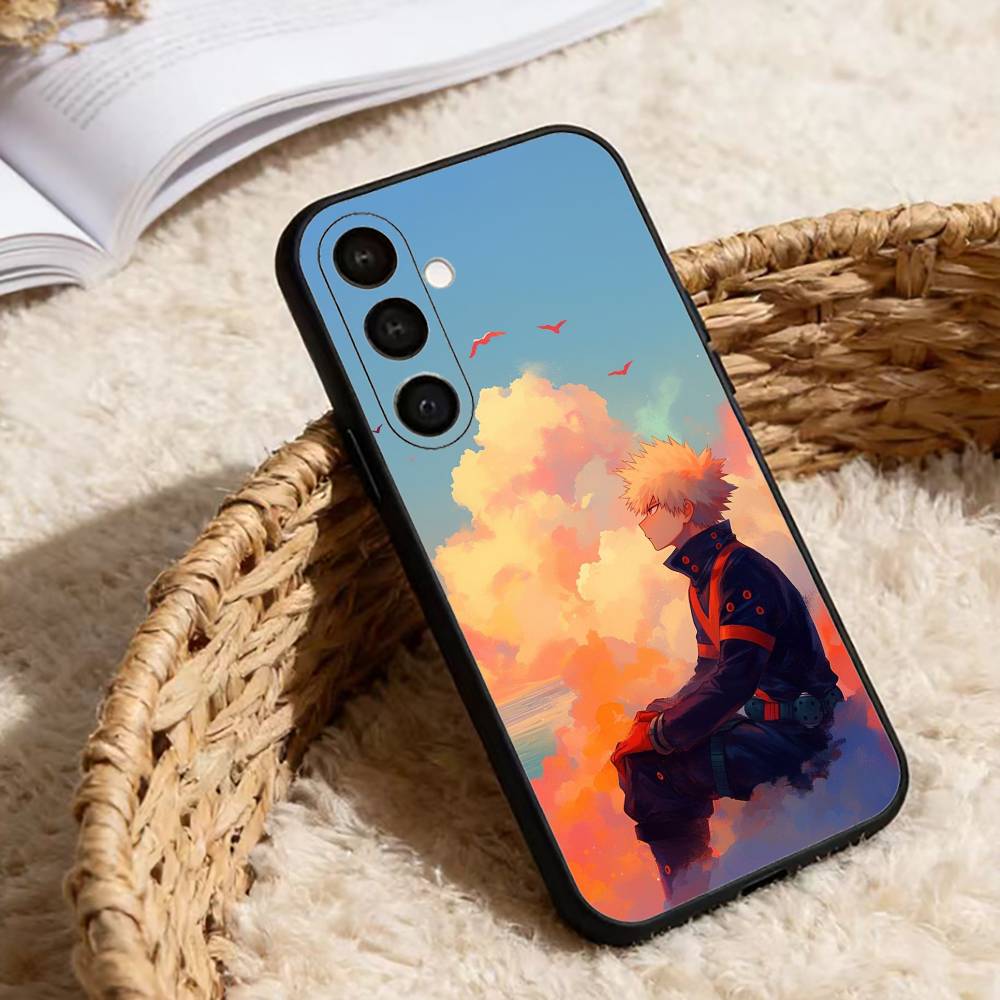 bakugo A-Anime K-Katsuki Phone Case For Samsung Galaxy A13,21s,22,31,32,52,53,71,72,73,Soft Black Cover