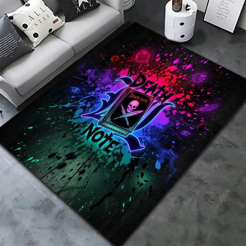 Tappeto Tappeto Death Note Per Soggiorno Camera Da Letto Casa Divano Decorazione Bambini Gioco Tappetino Antiscivolo