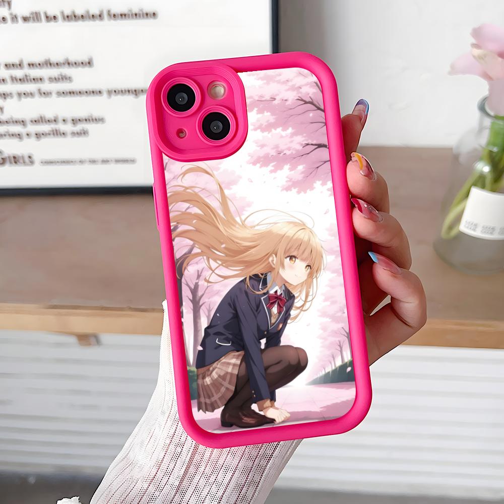 

Чехол для телефона Angel Mahiru Shina для iPhone 17 16 15 14 13 12 11 Air Pro Max Plus Красный Мягкий ТПУ Ударопрочный Чехол iPhone 16 Pro Max