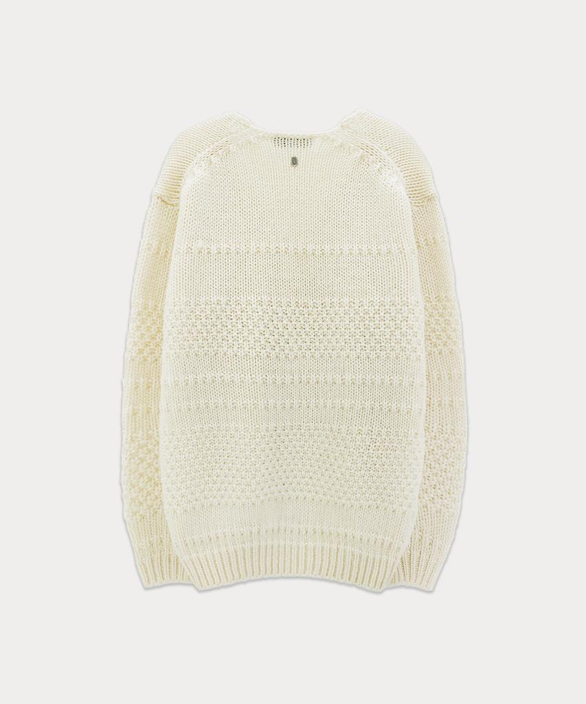 Sseomweeobeoteo Tope Wool V-Neck Knit - Cream